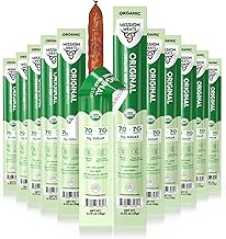 Mission Meats 100% Certified Organic Beef Sticks – Pasture-Raised, Zero Sugar, Non-GMO, Healthy Indi