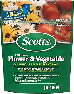 Scotts All Purpose Flower and Vegetable Continuous Release Plant Food, For Outdoor In-Ground Plants,