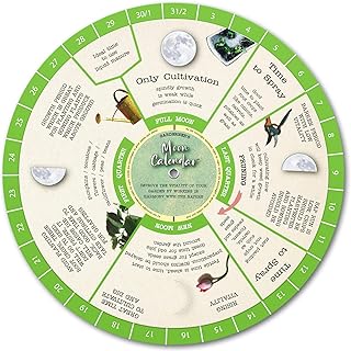 Gardening Moon Calendar, Perpetual Lunar Cycle Calendar for Gardeners, Farmers Almanac, Determine Op
