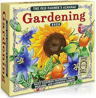 The Old Farmer's Almanac 2026 Daily Desk Calendar: Boxed Page-a-Day Gardening Calendar with Day-to-D