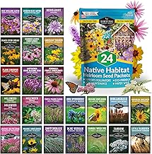 Native Wildflower Seeds for Planting 24 Variety Pack – Perennial & Annual North American Flowers for