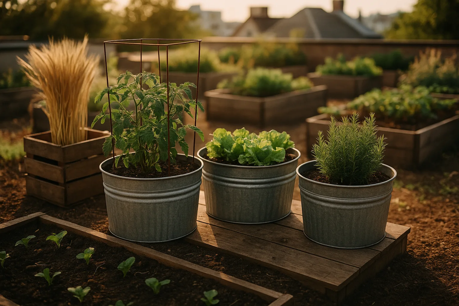 rooftop gardening containers — Urban & Vertical Gardening